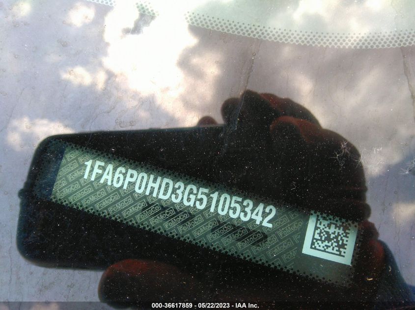 2016 FORD FUSION SE - 1FA6P0HD3G5105342