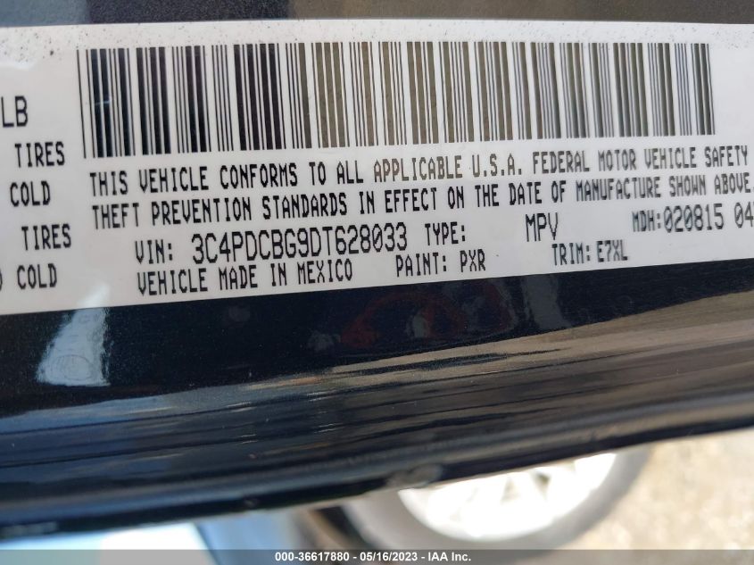 2013 DODGE JOURNEY SXT - 3C4PDCBG9DT628033