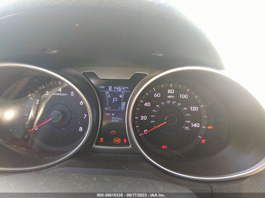 2013 HYUNDAI VELOSTER W/GRAY INT - KMHTC6AD3DU095334