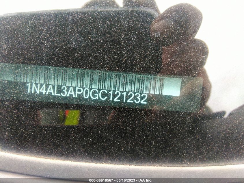 2016 NISSAN ALTIMA 2.5 SR - 1N4AL3AP0GC121232