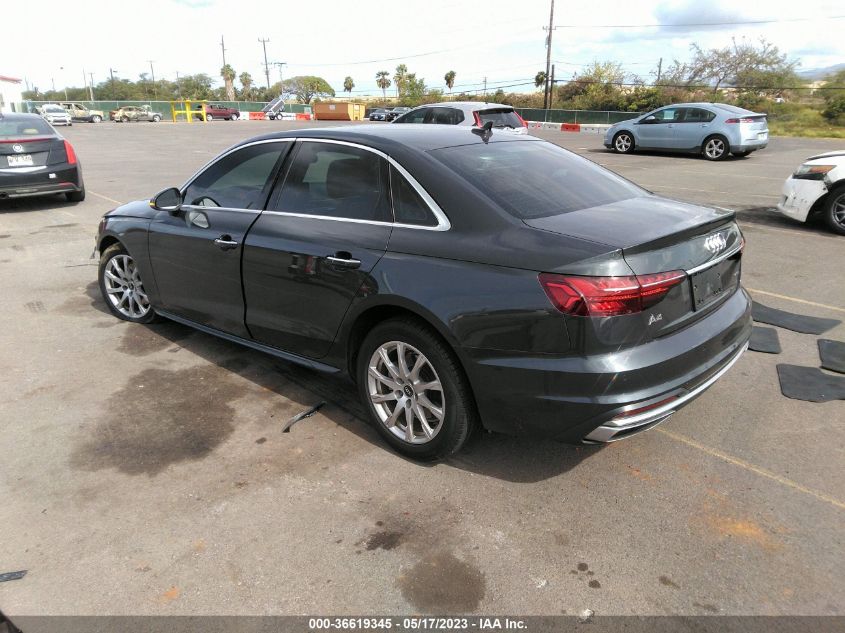 2022 AUDI A4 SEDAN PREMIUM - WAUABAF49NA007011