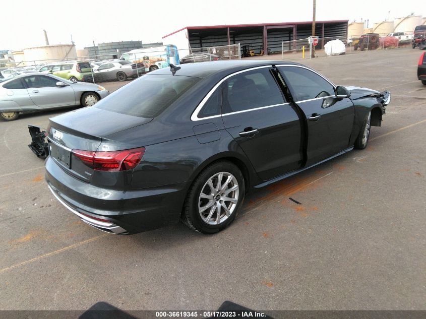 2022 AUDI A4 SEDAN PREMIUM - WAUABAF49NA007011