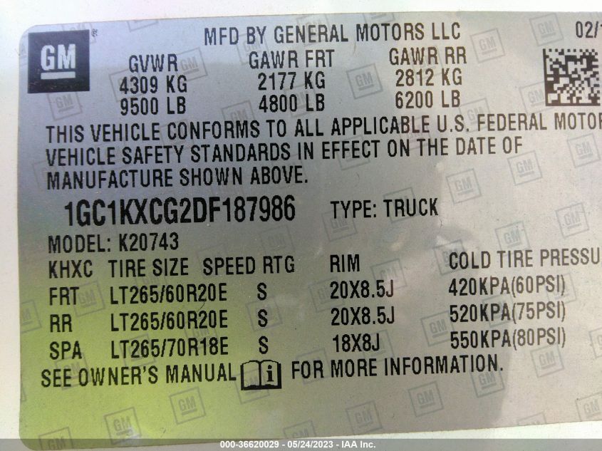 2013 CHEVROLET SILVERADO 2500HD LT - 1GC1KXCG2DF187986