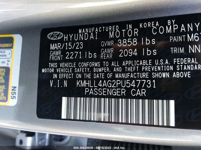 2023 HYUNDAI ELANTRA SE - KMHLL4AG2PU547731