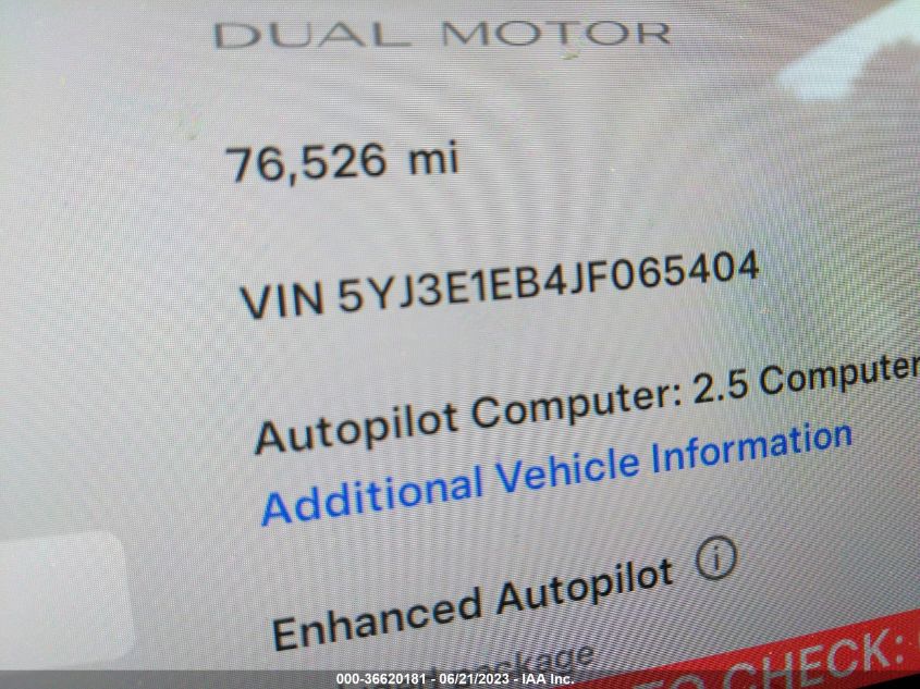 2018 TESLA MODEL 3 LONG RANGE - 5YJ3E1EB4JF065404