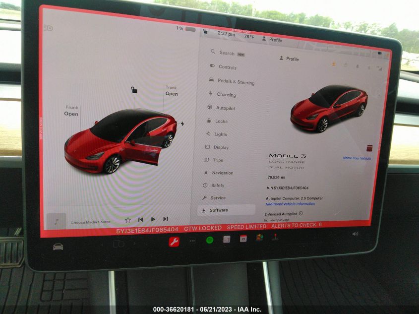 2018 TESLA MODEL 3 LONG RANGE - 5YJ3E1EB4JF065404