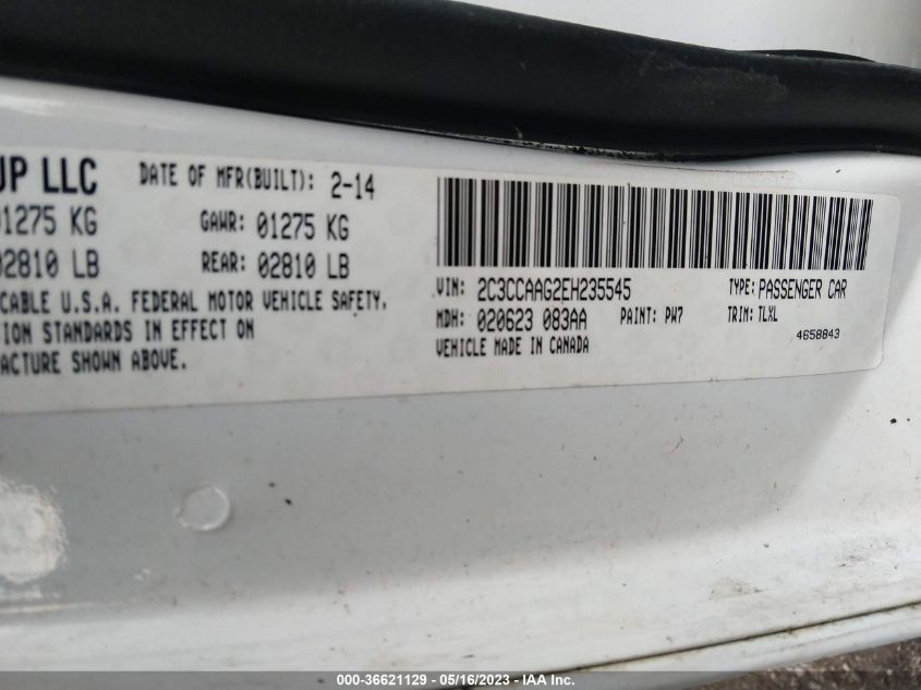 2014 CHRYSLER 300 - 2C3CCAAG2EH235545