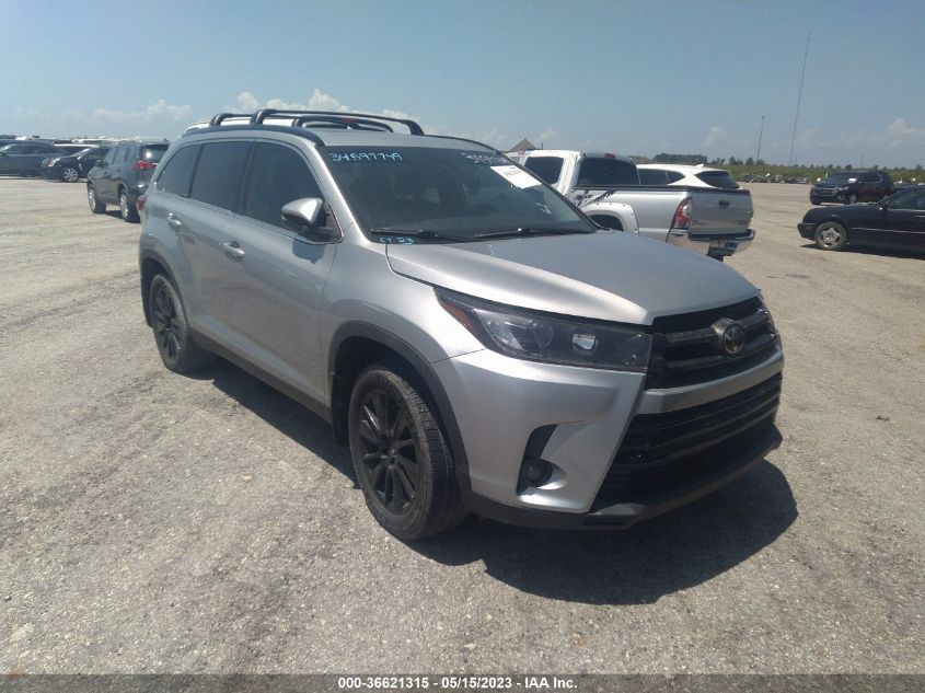 2019 TOYOTA HIGHLANDER SE - 5TDJZRFH4KS573625