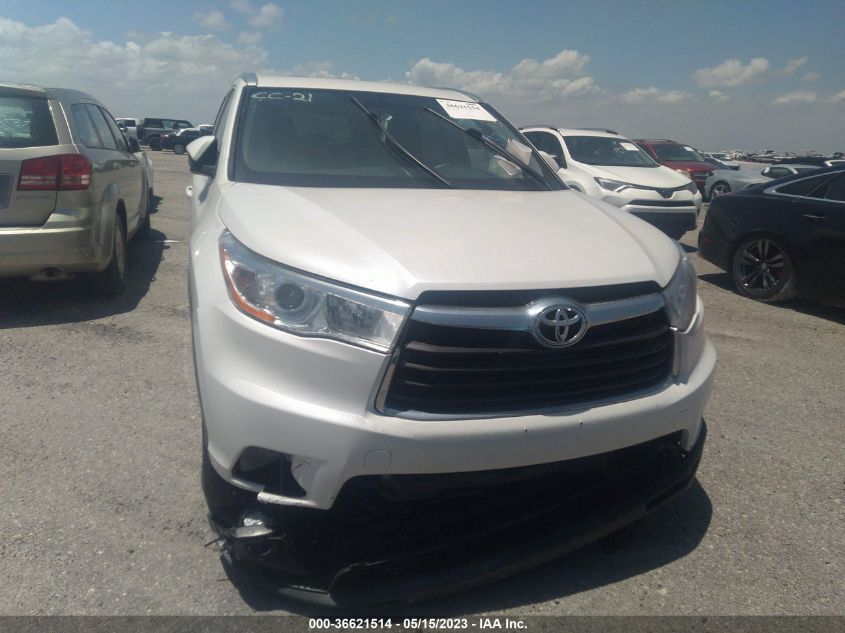 2015 TOYOTA HIGHLANDER XLE - 5TDJKRFH4FS134483