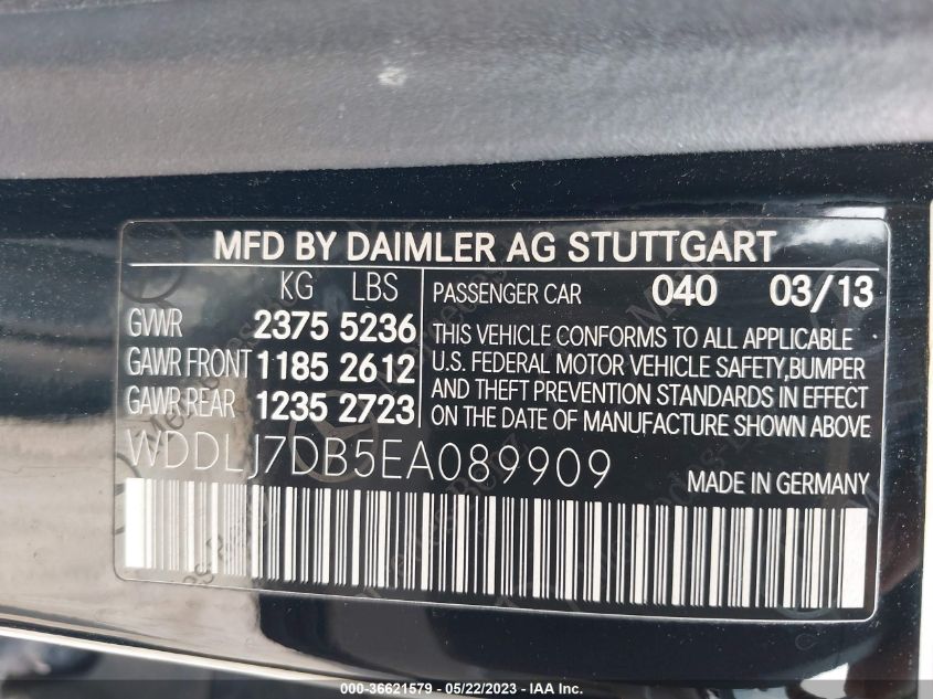 2014 MERCEDES-BENZ CLS-CLASS CLS 550 WDDLJ7DB5EA089909