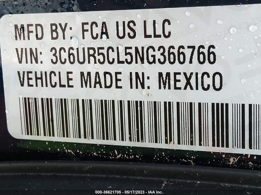 2022 RAM 2500 TRADESMAN - 3C6UR5CL5NG366766