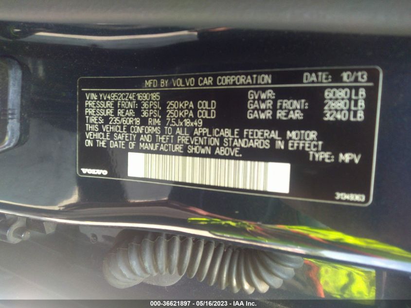 2014 VOLVO XC90 PLATINUM - YV4952CZ4E1690185