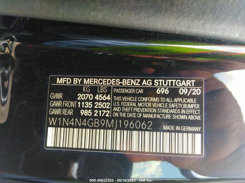 2021 MERCEDES-BENZ GLA GLA 250 - W1N4N4GB9MJ196062