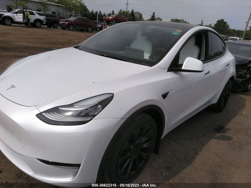 2022 TESLA MODEL Y LONG RANGE - 7SAYGDEE0NF445196