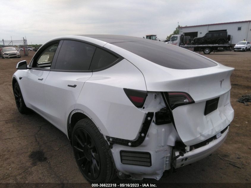 2022 TESLA MODEL Y LONG RANGE - 7SAYGDEE0NF445196