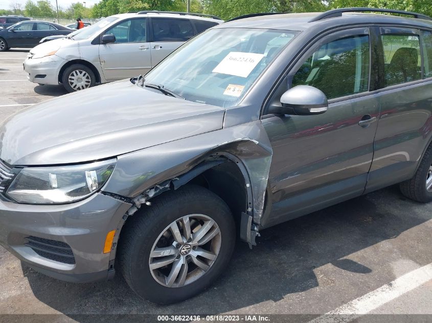 2015 VOLKSWAGEN TIGUAN S - WVGBV7AX1FW595280