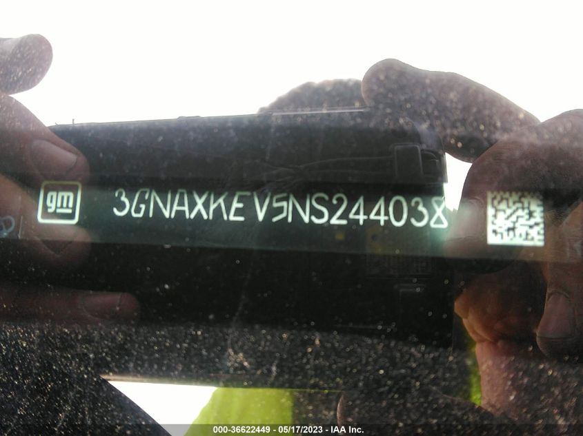 2022 CHEVROLET EQUINOX LT - 3GNAXKEV5NS244038