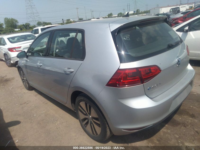 2016 VOLKSWAGEN E-GOLF SE - WVWKP7AU0GW913640