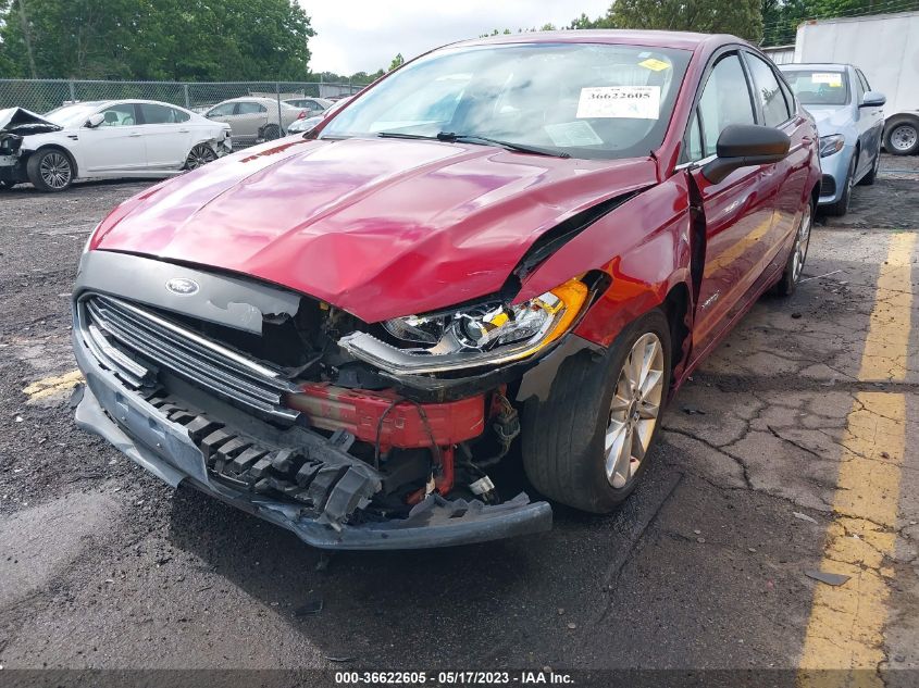 2017 FORD FUSION HYBRID SE - 3FA6P0LUXHR238184