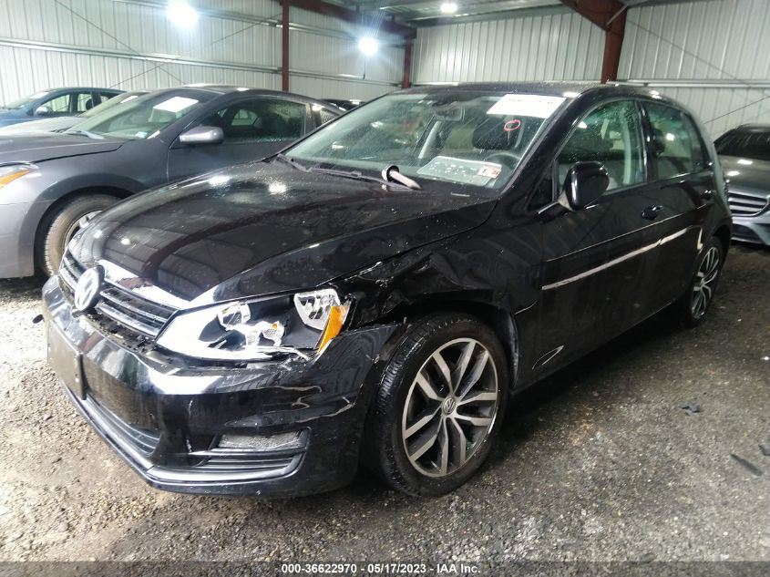 2016 VOLKSWAGEN GOLF TSI SE - 3VW217AU7GM019956