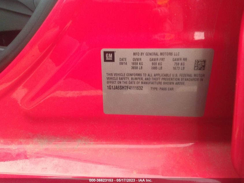 2015 CHEVROLET SONIC LS - 1G1JA6SH7F4111632
