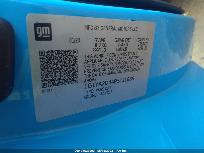2023 CHEVROLET CORVETTE 1LT - 1G1YA2D44P5121886