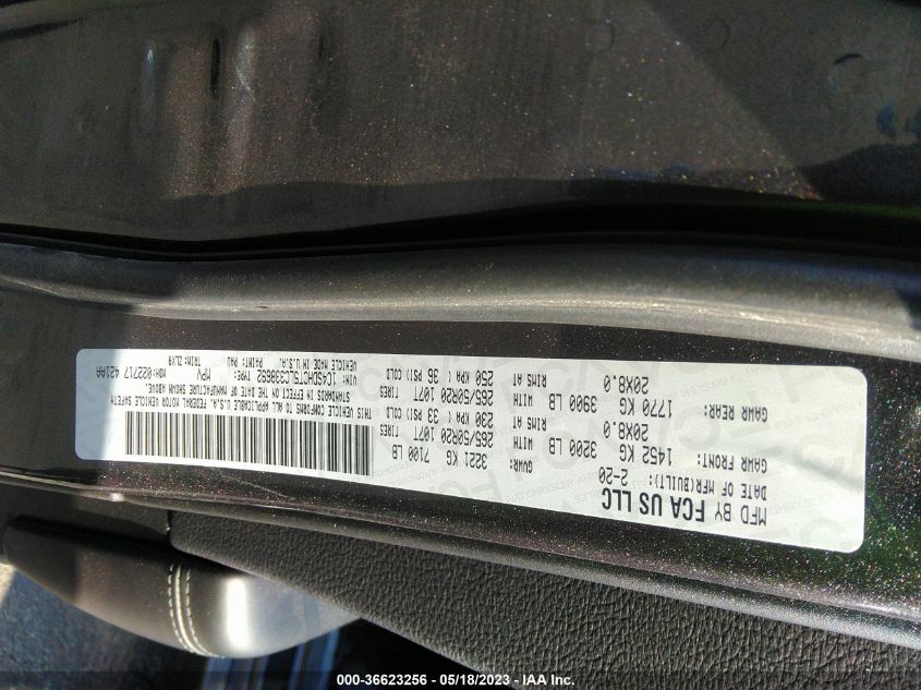 2020 DODGE DURANGO R/T - 1C4SDHCT5LC338692