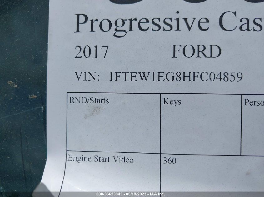 2017 FORD F-150 XL/XLT/LARIAT - 1FTEW1EG8HFC04859