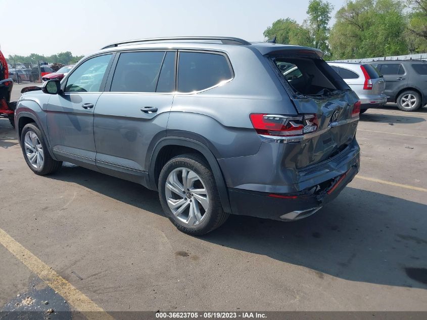 2022 VOLKSWAGEN ATLAS 3.6L V6 SE W/TECHNOLOGY - 1V2KR2CA9NC548324