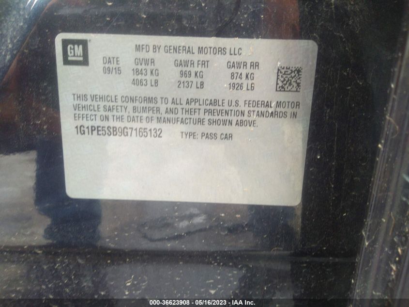 2016 CHEVROLET CRUZE LIMITED LT - 1G1PE5SB9G7165132
