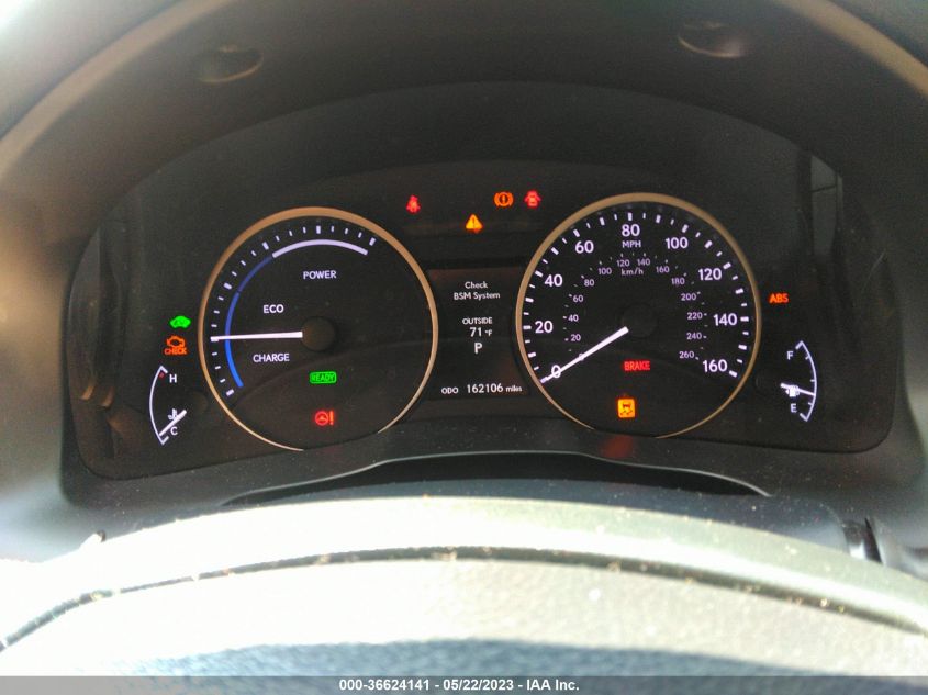 2013 LEXUS ES 300H HYBRID JTHBW1GGXD2023584