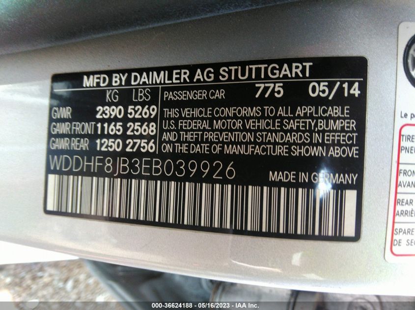 2014 MERCEDES-BENZ E-CLASS E 350 - WDDHF8JB3EB039926