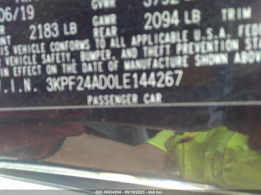 2020 KIA FORTE LXS - 3KPF24AD0LE144267