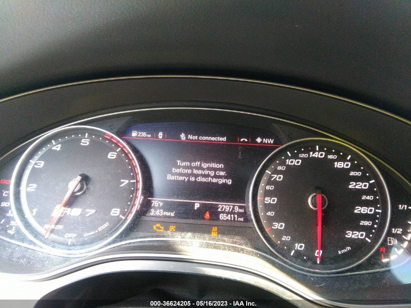 2016 AUDI RS 7 PERFORMANCE PRESTIGE - WUAWRBFC3GN905135