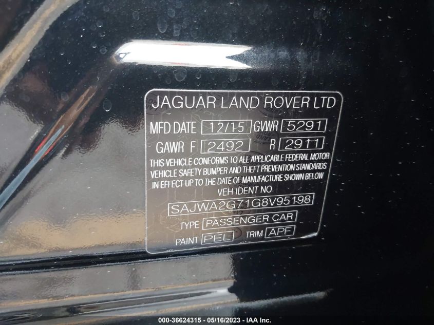 2016 JAGUAR XJ XJL PORTFOLIO - SAJWA2G71G8V95198