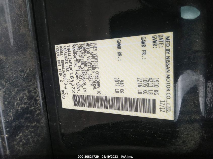 2013 NISSAN ALTIMA 2.5 SV - 1N4AL3AP1DC185372