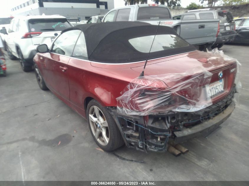 2013 BMW 1 SERIES 128I WBAUN1C58DVH78149