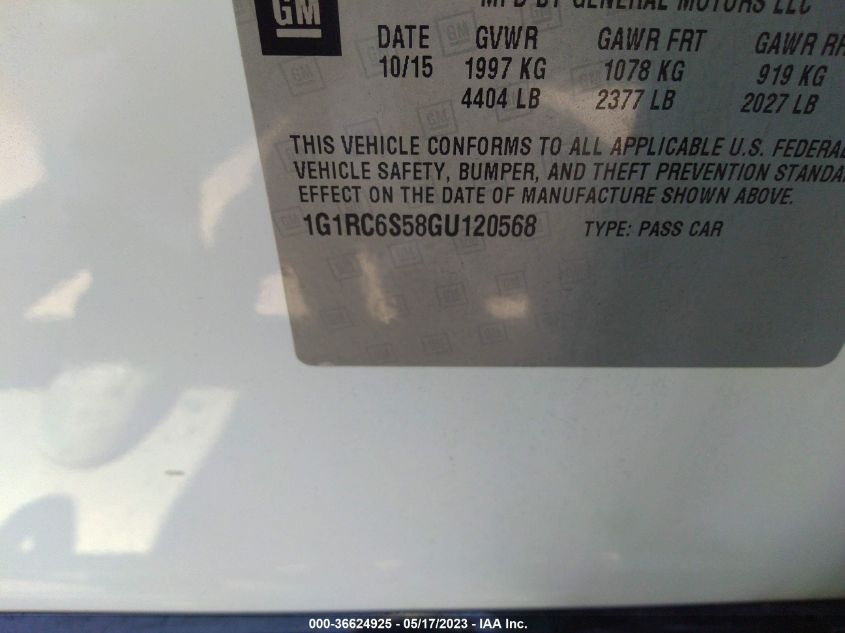 2016 CHEVROLET VOLT LT - 1G1RC6S58GU120568