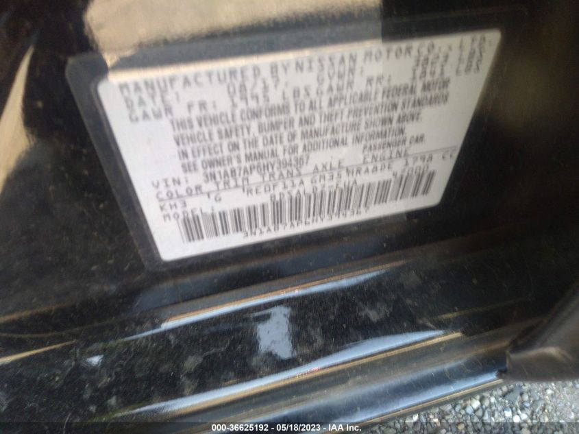 2017 NISSAN SENTRA SV - 3N1AB7AP6HY394367