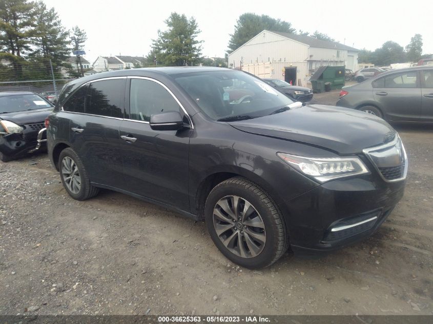 2016 ACURA MDX W/TECH/ENTERTAINMENT/W - 5FRYD4H69GB016828