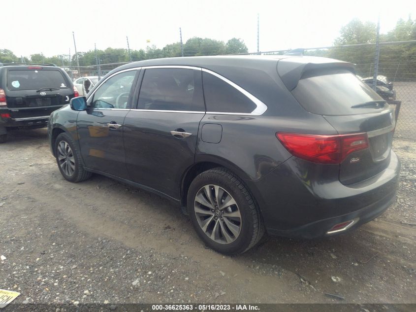 2016 ACURA MDX W/TECH/ENTERTAINMENT/W - 5FRYD4H69GB016828
