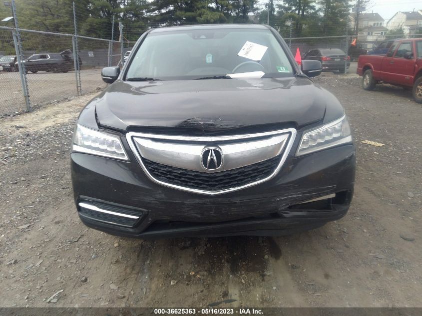 2016 ACURA MDX W/TECH/ENTERTAINMENT/W - 5FRYD4H69GB016828