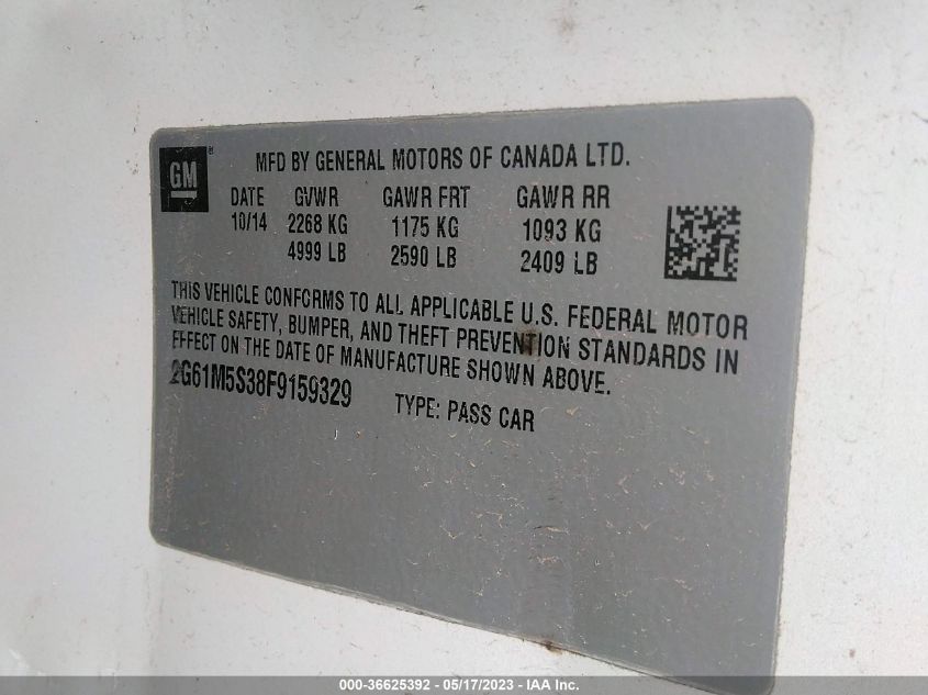 2015 CADILLAC XTS LUXURY - 2G61M5S38F9159329