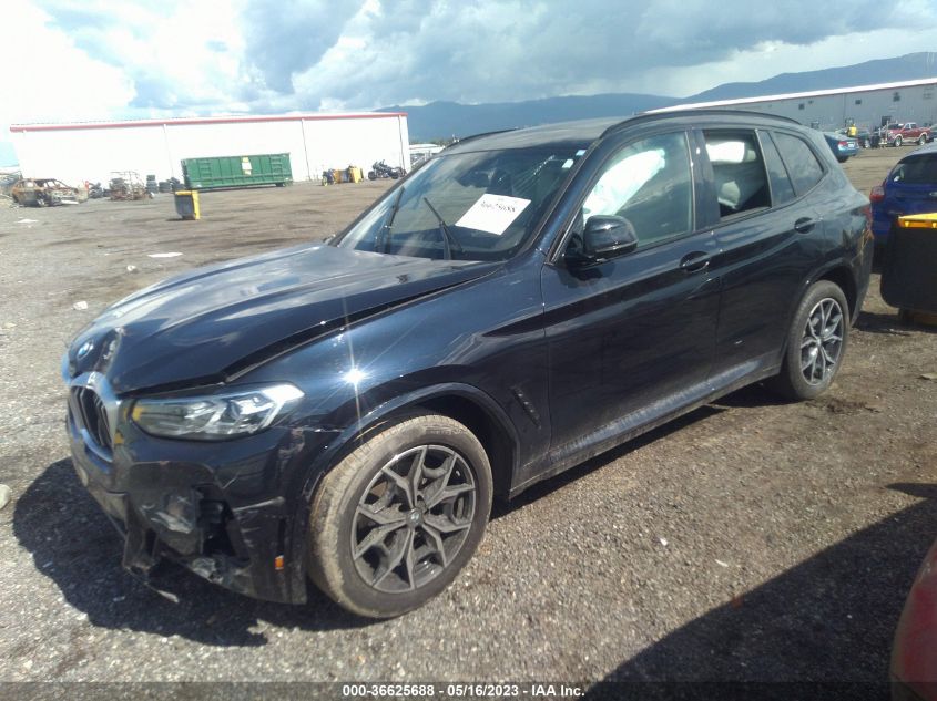 2022 BMW X3 XDRIVE30I - 5UX53DP07N9M67492