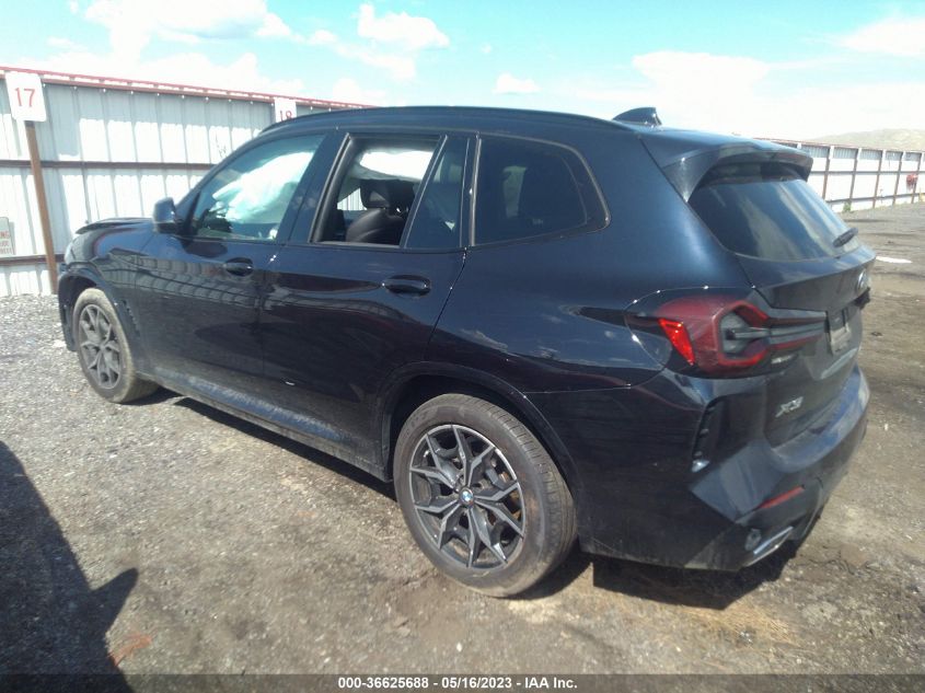 2022 BMW X3 XDRIVE30I - 5UX53DP07N9M67492