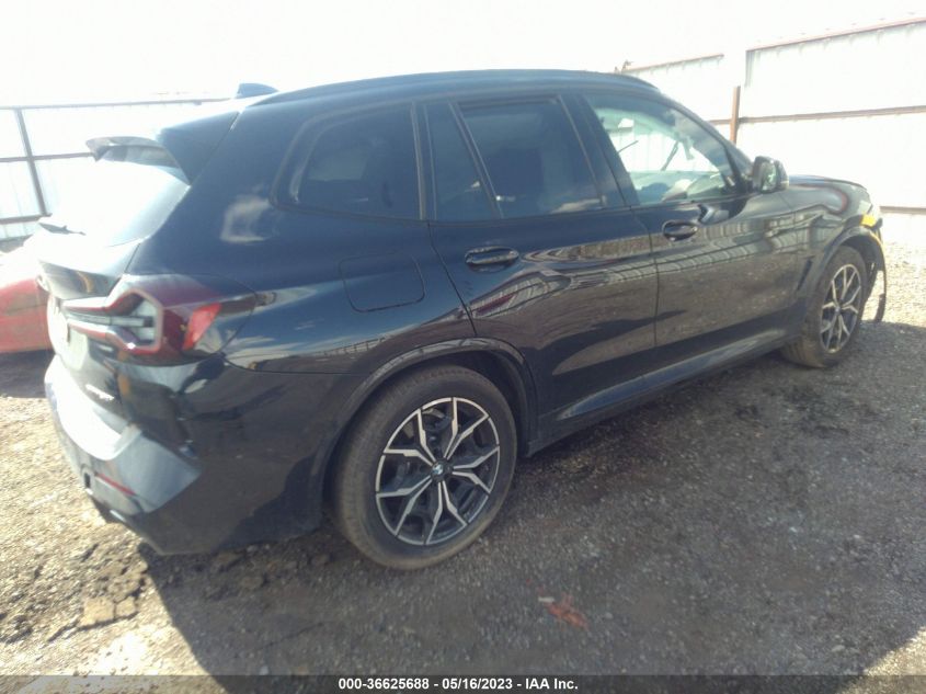 2022 BMW X3 XDRIVE30I - 5UX53DP07N9M67492