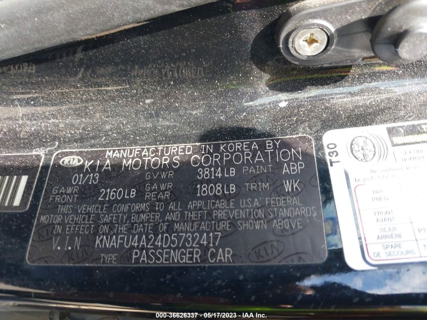 2013 KIA FORTE EX - KNAFU4A24D5732417