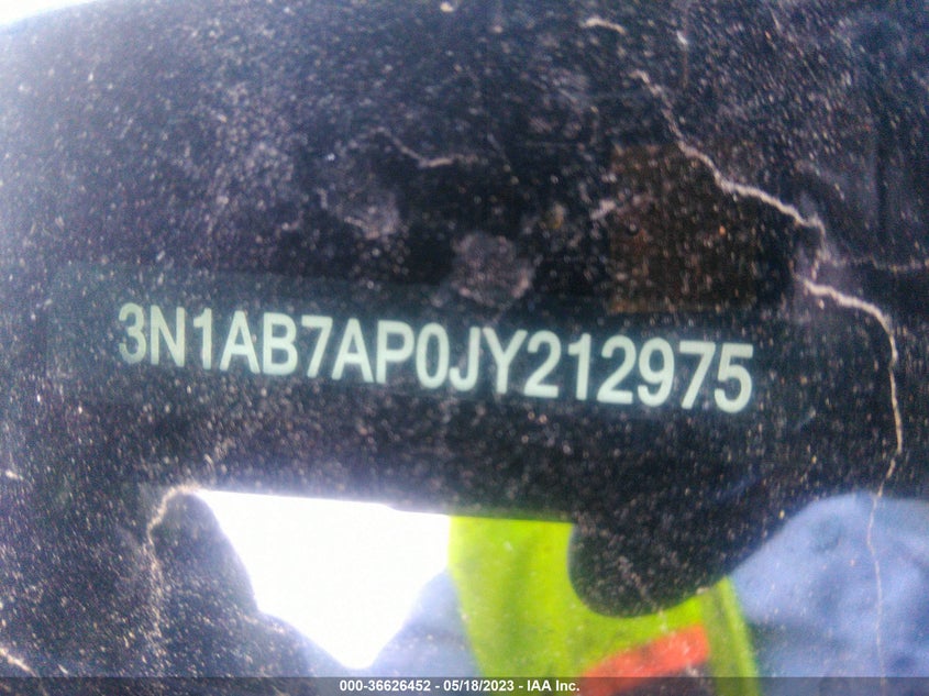 VIN 3N1AB7AP0JY212975 2018 NISSAN SENTRA S