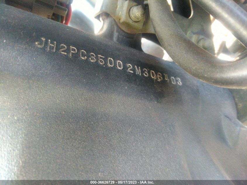 2002 HONDA CBR600 F4 - JH2PC35002M308403