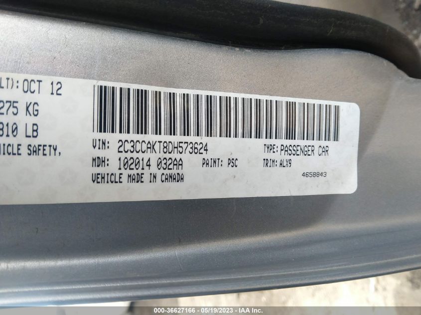 2013 CHRYSLER 300C - 2C3CCAKT8DH573624